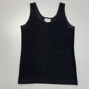 Women's Chico's Travelers Tank Top  Size 0 Black Scoop Neck Lightweight